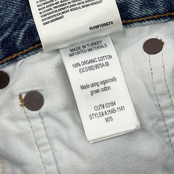 AGOLDE 90s Pinch Waist Straight Jean Lineup Women’s Size 24 High Rise Distressed - Picture 6 of 7